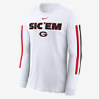 Georgia Bulldogs Local Spirit Slogan Men's Nike College Long-Sleeve T-Shirt - White