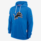 Detroit Lions Initial Home Sideline Men's Nike Dri-FIT NFL Pullover Hoodie - Blue