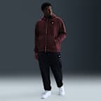 Sudadera con gorro de tejido Fleece de cierre completo para hombre Nike Solo Swoosh