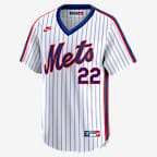 Juan Soto New York Mets Cooperstown 40th Anniversary Men's Nike Dri-FIT MLB Limited Jersey - White