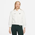 เสื้อวอร์มโปโลเอวลอยผ้าฟลีซขนาดโอเวอร์ไซส์ผู้หญิง Nike Sportswear