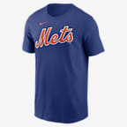 New York Mets Fuse Wordmark Men's Nike MLB T-Shirt - Royal