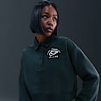 Playera holgada con cuello para mujer Nike Sportswear Phoenix Fleece