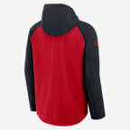 Chamarra Nike Therma de la MLB de cierre completo para hombre Cleveland Guardians Authentic Collection