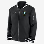 Brazil Men's Nike Soccer Bomber Jacket - Black