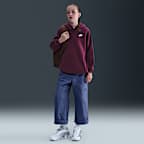 Sudadera con gorro sin cierre oversized para niños talla grande Nike Sportswear Club Fleece