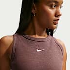 Playera de tirantes de tela de canalé ajustada para mujer Nike Sportswear