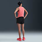 나이키 원 스우시 여성 드라이 핏 미드라이즈 루즈 3인치 브리프 라인드 러닝 쇼츠