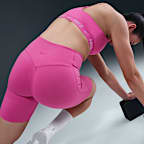 Shorts de ciclismo de tiro alto de 20 cm sin costura frontal para mujer Nike Universa