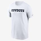 Dallas Cowboys Primetime Wordmark Essential Men's Nike NFL T-Shirt - White