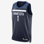 Minnesota Timberwolves Icon Edition 2022/23 Men's Nike Dri-FIT NBA Swingman Jersey - College Navy