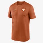 Playera universitaria Nike Dri-FIT para hombre Texas Sideline Legend Small Logo - Naranja quemado