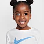 Conjunto de dos piezas de scooter de malla Swoosh Motion infantil Nike Dri-FIT