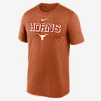 Playera universitaria Nike Dri-FIT para hombre Texas Sideline Legend - Naranja quemado