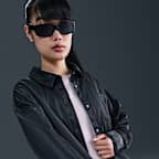 Nike Sportswear Women's Oversized Jacquard Striped Button-Down Shirt