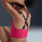 Conjunto de midkini con espalda cruzada para niña talla grande Nike Swim