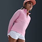 Nike Girls' Dri-FIT Long-Sleeve 1/4-Zip Top