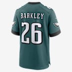 Jersey Nike de la NFL Game para hombre Saquon Barkley Philadelphia Eagles Super Bowl LIX - Verde
