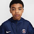 París Saint-Germain Academy Pro Chaqueta para la lluvia de fútbol con capucha Nike - Niño/a