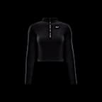 Damska bluza z puszystej dzianiny o dopasowanym kroju z długim rękawem i zamkiem 1/2 Nike Sportswear Phoenix Plush