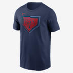 Playera Nike de la MLB para hombre Cleveland Guardians 2-Hit - Azul marino