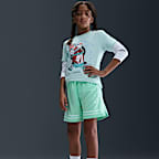 Shorts de básquetbol Dri-FIT de 13 cm para niños talla grande Nike Crossover