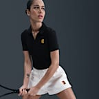 Polo de tenis de manga corta cropped para mujer NikeCourt Heritage