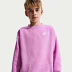 Nike Sportswear Club Fleece ekstra stor sweatshirt til store barn