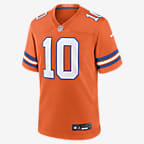 Bo Nix Denver Broncos Men's Nike NFL Game Jersey - Orange