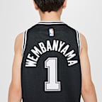 San Antonio Spurs 2022/23 Icon Edition Swingman NBA-jersey voor jongens