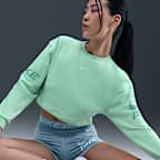 ナイキ プロ ウィメンズ Dri-FIT ルーズ クルーネック フレンチテリー スウェットシャツ