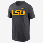 Playera universitaria Nike para hombre LSU Tigers Primetime Logo - Antracita
