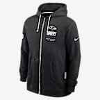Baltimore Ravens Sideline Standard Issue Men's Nike Dri-FIT NFL Full-Zip Hoodie - Black