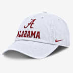 Alabama Sideline Club Gameday Men's Nike College Adjustable Hat - White