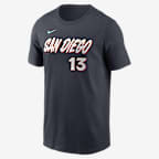 Manny Machado San Diego Padres City Connect Men's Nike MLB T-Shirt - Black
