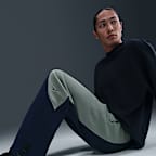 Nike Tech Men's Colour-Block Open-Hem Fleece Trousers