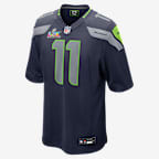 Jersey Nike de la NFL Game para hombre Jaxon Smith-Njigba Seattle Seahawks Super Bowl LX - Azul marino