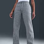 Pants de tiro medio con dobladillo abierto para mujer Nike Sportswear Phoenix Fleece