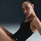 Nike Swim Water Texture Women's V-Neck One-Piece