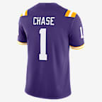 Jersey universitario Nike Dri-FIT Game para hombre de Ja'Marr Chase LSU