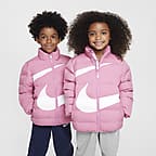 Nike Little Kids' Wrapped Swoosh Debossed Quilted Jacket - Magic Flamingo