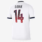 Désiré Doué Paris Saint-Germain 2026/27 Stadium Away Men's Nike Dri-FIT Soccer Jersey - White/Red/Blue
