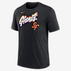 Playera Nike de la MLB para hombre San Francisco Giants City Connect - Negro jaspeado