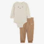Conjunto de body de 2 piezas de manga larga para bebé (0 a 9 meses) Nike Cozy Comfort