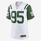 Jersey de fútbol americano Nike de la NFL Game para hombre Quinnen Williams New York Jets - Blanco