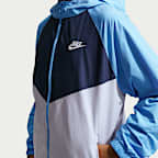 Chamarra Repel con gorro para niños talla grande Nike Sportswear Windrunner