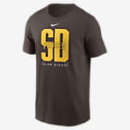 San Diego Padres Team Scoreboard Men's Nike MLB T-Shirt - Brown