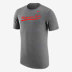 Delaware State Men's Nike College T-Shirt - Dark Grey Heather
