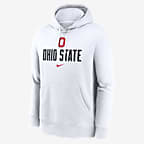 Ohio State Buckeyes Primetime Club Campus Men's Nike College Pullover Hoodie - White