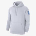 Sudadera con gorro sin cierre de fútbol Nike para hombre England Club Fleece - Blanco